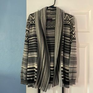 Sweater jacket with tie